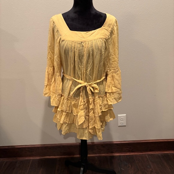 NWT Free People Gretta Mini Dress in Snd/Sable, XS, Wedding Guest Summer Party - Picture 2 of 15